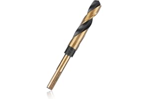 5/8in Reduced Shank Twist Drill Bit, High Speed Steel Metal Cobalt Drill Bit for Copper Aluminum Iron and Woodworking DIY Pro