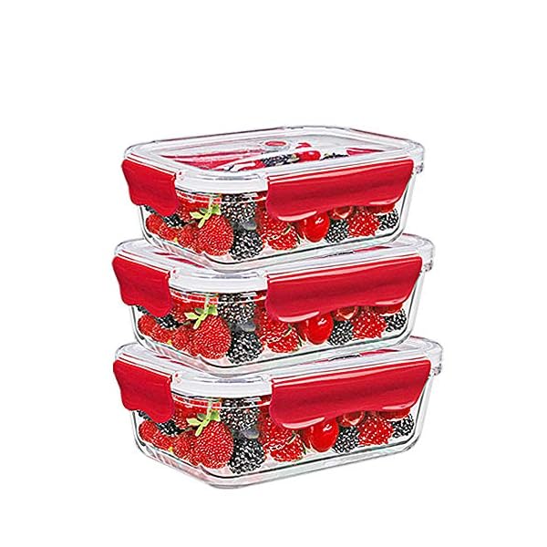 ICONIC-Glass-Food-Storage-Container-with-Tritan-Lids1050mL-35oz-Set-of-3-BPA-Free-Glass-Container-Set-Glass-Meal-Prep-Containers-with-Strong-Tritan-Lids-for-Home-Kitchen-Restaurant-Red ICONIC Glass Food Storage Container with Tritan Lids(1050mL / 35oz) (Set of 3)- BPA Free Glass Container Set| Glass Meal…