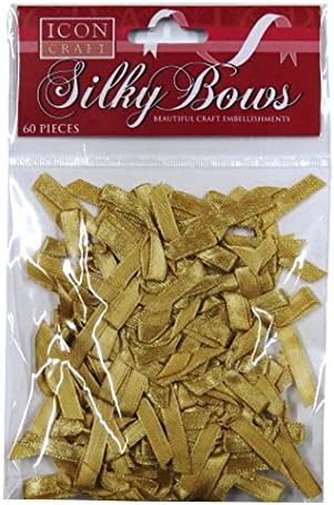 Icon Craft Silky Bows - Gold, Pack of 60