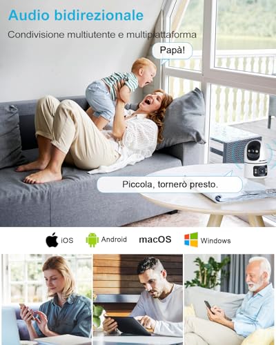 GENBOLT Wi-Fi Security Camera for Indoor, Baby Camera | 2MP+2MP, 360° view, AI detection, baby monitor, two-way audio, automatic tracking, 2.4&5GHz