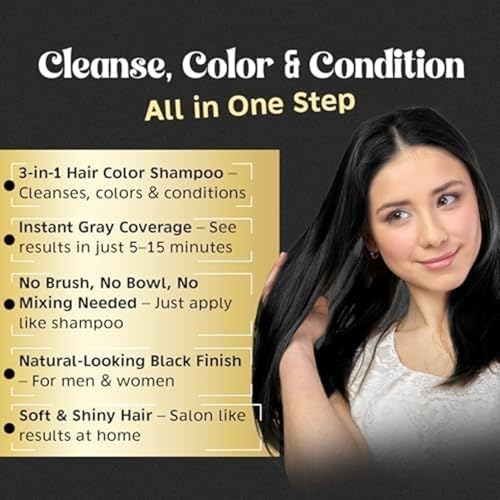 Herbishh After Color Shampoo Combo Contains Hair Color Shampoo Hair Dye 500Ml Argan Oil 30Ml Pro Keratin And Argan Hair Mask 100Gm For Hair Straightening, Shine And Protection For Men And Women(Black)