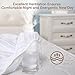 HOMFY Queen Premium Hypoallergenic Waterproof Mattress Protector, Deep Pocket Fitted Sheet (18