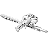 HAWSON 2 Inch Lobster Tie Clips for Men Sliver