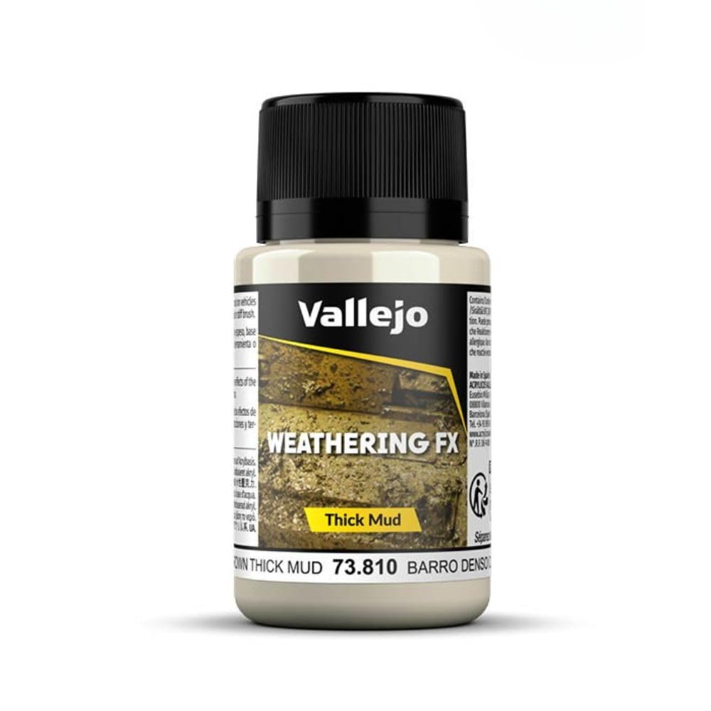 Vallejo 40 ml "Light Brown Thick Mud" Weathering Effect Bottle