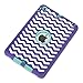 iPad mini/2/3 Case, Hocase Shockproof Hybrid Dual Layer Hard Rubber Protective Case with Cute Pattern Design for Apple iPad mini 1st/2nd/3rd gen 7.9-inch - Purple Chevron / Teal