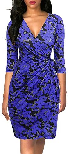 lark & ro women's classic cap sleeve wrap dress Lark & Ro Women's Classic Cap Sleeve Wrap Dress, Blue Maya Floral, XX-Large : Amazon.ca: Clothing, Shoes & Accessories