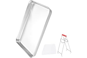 JOINPAYA Large Stainless Steel Steamed Rice Roll Plate 3pcs Set for Oven Baking and Serving Cold Jelly