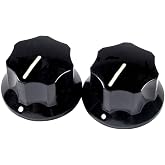 Fender Pure Vintage Skirted Guitar Knobs, Black (2)