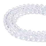Pandahall 1000pcs/10strands Handmade Imitate Austrian Crystal Faceted Abacus Glass Beads