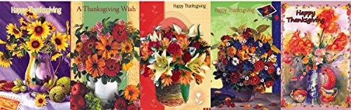 Assorted Thanksgiving Greeting Cards Bulk 30 Pack
