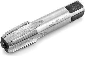 QWORK 1/4" - 18 NPT Pipe Tap, Carbon Steel, for Clean and Re-thread Damaged or Jam Pipe Threads