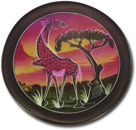 Stone Plate"Giraffe", Small, red