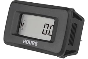 Jayron JR-HM055AD(AC/DC 5V to 277V) Digital LCD Hour Meter Accumulate Data for Garden Lawn Mower ZTR Tractor Generator Golf c