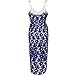 Women's Dress,Neartime Floral Lace SleeveLess V-Neck Cocktail Swing Irregular Dress (S, Blue)