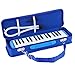 ammoon Melodica 32 Keys Piano Instrument with Carry Case for Music Lovers Beginners Kids - Blue