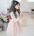 EGELEXY Girls Toddler Princess Long Sleeve Tulle Tutu Mini Dress 4/5T Pink