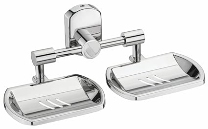 Jovial 209 Curio Double Soap Dish Stand, Double Soap Dish Holder, Bathroom Accessories(304 Stainless Steel)