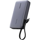 UGREEN Nexode Power Bank, 20000mAh 145W Laptop Portable Charger with Built-in USB-C Cable 72Wh Fast Charging Business Travel Battery Pack for MacBook Pro/Air/ipad/iPhone 17/Samsung S25/Dell/HP/Lenovo