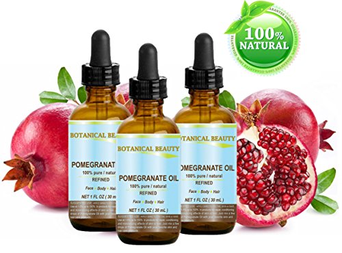 Botanical Beauty Pomegranate Oil -100% Pure, 100% Natural. For Face, Hair and Body 1 oz-30 ml