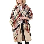 Zando Womens Winter Scarf Tassel Plaid Scarf Chunky Blanket Scarves Soft Lightweight Blanket Thick Large Wrap Shawl