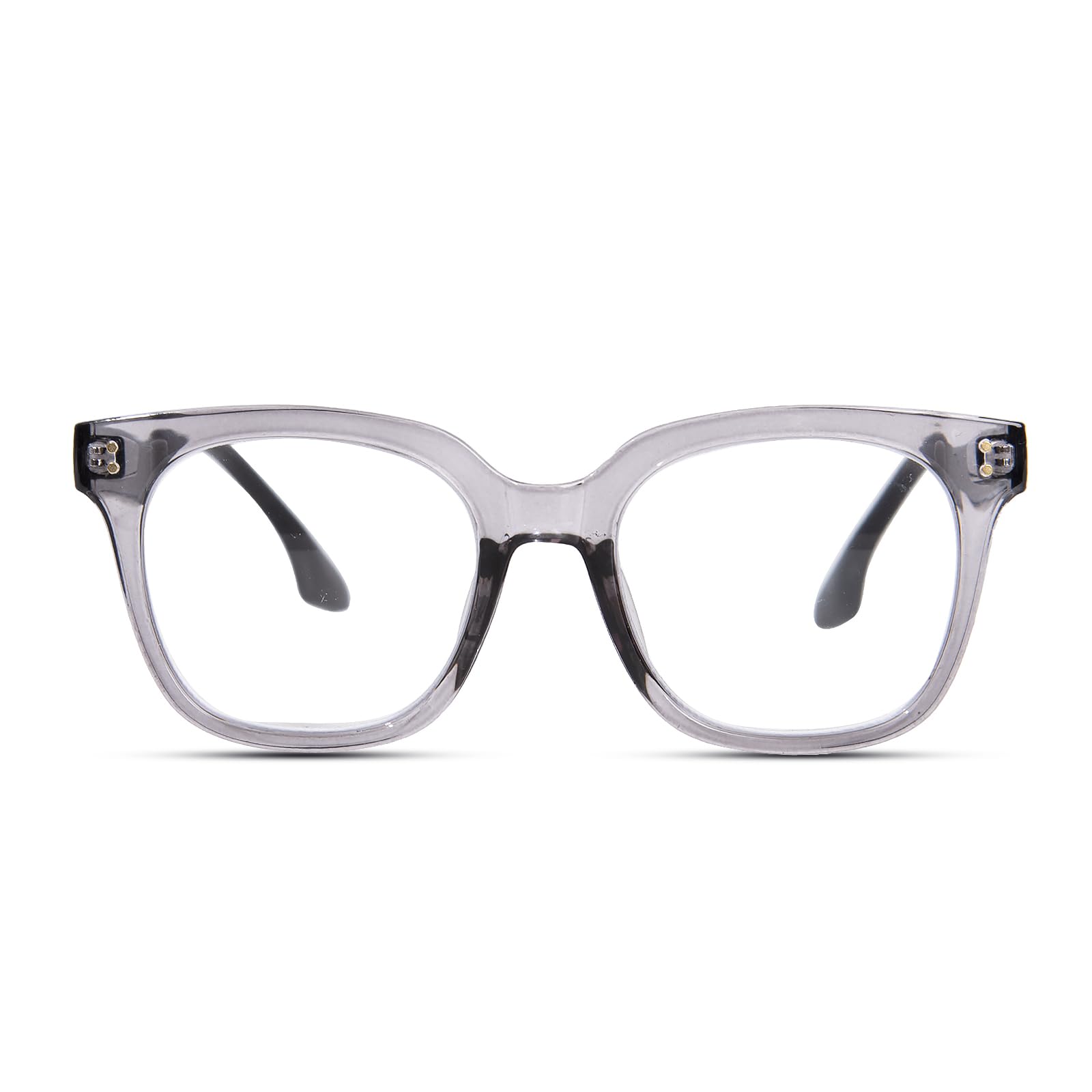 Photo 1 of Avaeye Reading Glasses for Women, Oversized Square Blue Light Blocking Readers Clear Computer Glasses Readers for Women Men (Grey 1.0)