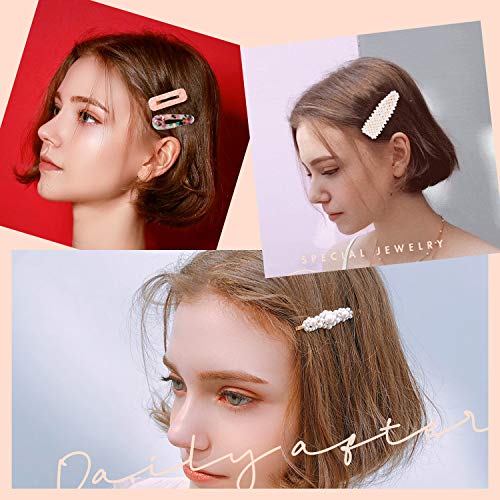 Hair Clips for Women Girls Ladies Elegant 10 Pcs Hair Styling Tools Fashion Hair Accessories for Birthday Valentine Day Gifts and Party Wedding Daily Bling Hairpins Headwear Barrette Styling Tools - Thumbnail 3
