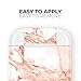Apple AirPods Skin Kit - Rose Pink Marble & Digital Gold Frosted Foil V8 - Design Skinz Minimal Protective Decal Wrap