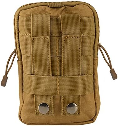 RCYAGO Universal Multipurpose Tactical Smartphone Holster Molle EDC Security Carry Case Pouch Belt Waist Bag Gadget Money Pocket for iPhone 6s Samsung Galaxy S7 Note5 LG G5 iPhone 7 (Khaki)