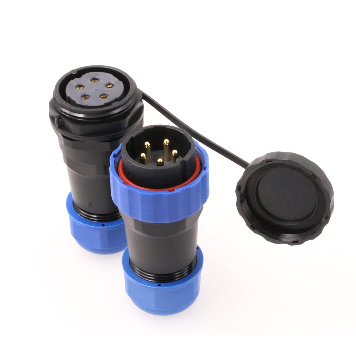 Eonvic SD28 5 Pin 28mm Waterproof Aviation Connector IP68 25A 380V Docking Plug Socket Industrial Circular Connector Mating Plugs — image 1