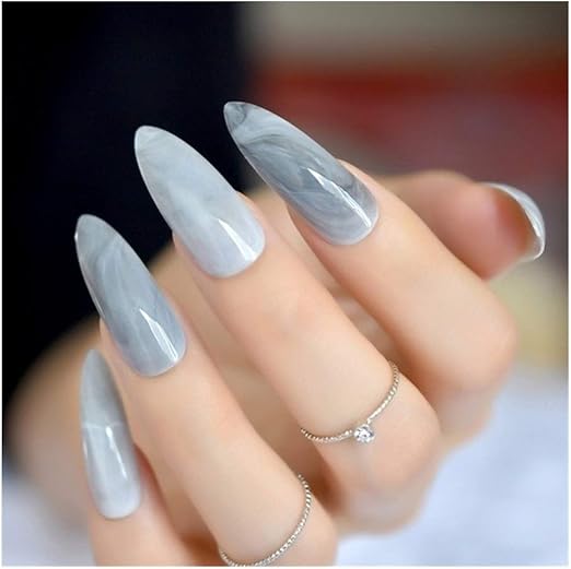 Amazon Co Jp ソフトピンクパープルマット偽の釘ライトライラック色のつや消しの女性のフェイクネイルスクエアトップフィニッシュは 指のネイルアートのヒントをデザイン Color Z8 ホーム キッチン