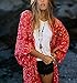 Hibluco Women's Fashion Floral Print Kimono Cardigan Long Tops Loose Cover Ups (X-Large, K 32)