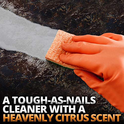 Citrus Crystals Powdered Orange Cleaner & Degreaser | Heavy Duty Floor Cleaner | Concrete Cleaner | Range Hood Cleaner | Oven & Grill Cleaner (2lb Bottle)