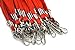 50 Pcs Lanyards Black Lanyard for ID Badge 17.5-Inch Nylon Lanyards with Swivel Hook Bulk (Red)