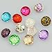 Soleebee Mixed Random 18mm Aluminum Glass Snap Button Jewelry Charms DIY Accessories (Shell+Rose)