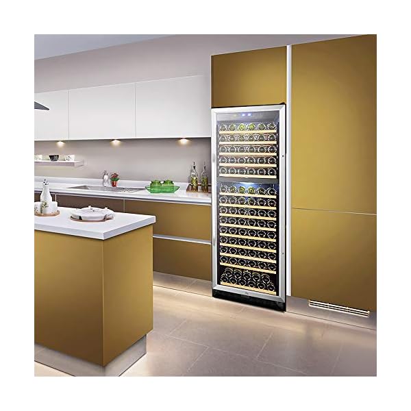 Lanbo-Dual-Zone-Compressor-Red-Wine-Cooler-with-Wooden-Shelves-160-Bottles