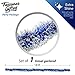 Christmas Tree Royal Blue Frost Tip Tinsel Garland Blue Silver Metallic Streamers Celebrate a Holiday Hanukkah Party Ceiling Hanging Decorations Indoor and Outdoor Disco Party Supplies