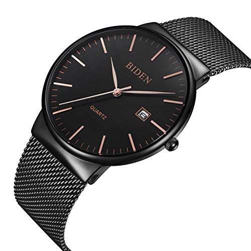 Watch,Men’s Fashion Stainless Classic Black Casual Dress Wrist Watch