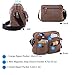 Ranboo Men Crossbody Shuolder Bag Canvas Messenger Bag Pack Travel Work Brown