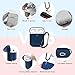 Airpods Case Cover, 2019 Newest Airpod Silicone Case Full Protective Cover Skin 9 in 1 Airpods Accessories for Apple Airpods 1 & 2 Wireless Charging Case, RTAKO Blue Airpods Cover(Front LED Visible)thumb 3