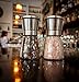Eiyaax Kitchen Stainless Steel Salt and Pepper Grinder Set Adjustable Ceramic Grinding Mill and Shakers for Cooking Spices