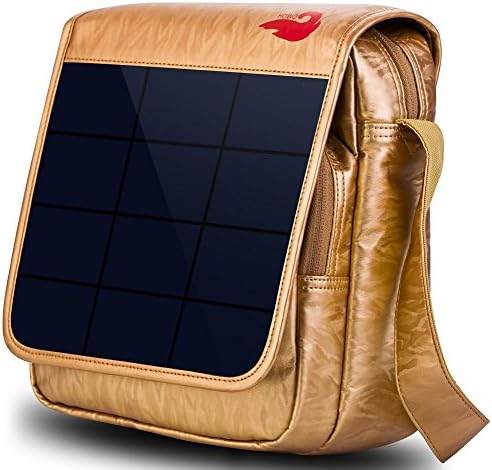 HOWO Solar Powered Hiking Daypacks with 6.5 Watts Solar Charger (Gold)