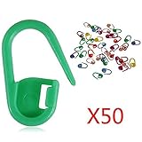UNKE Approx. 50Pcs Knitting Crochet Locking Stitch Markers Needles Clip Markers Holder