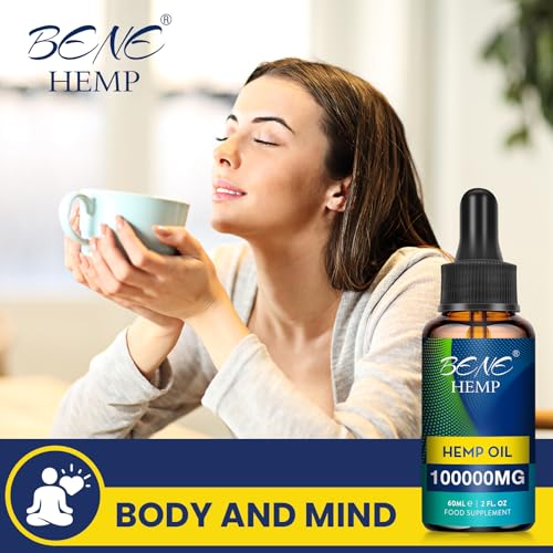 High Strength 100000mg Natural Oil, Premium Quality, Rich in Omega 3-6-9, Vitamin C & E, 100% Vegan, Non-GMO (60 ml (Pack of 1))