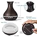 NEWKBO 400ml Humidifier Essential Oil Diffuser Wood Grain,7 Color Changing LED Mood Light for Home Yoga Spa Office Bedroom Baby Room
