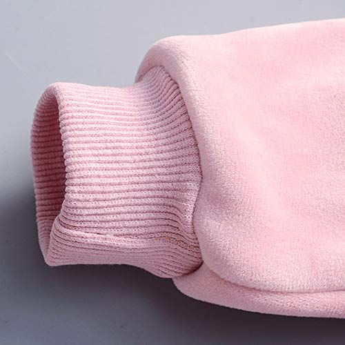 Sharemen Baby Boy Girl Long Sleeve Hoodie Tops Sweatsuit Pants Headband Outfit Set (2-3Years, Pink 2) - Thumbnail 4