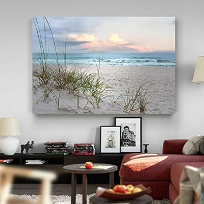 Renditions Gallery Canvas Wall Art Paintings Posters & Prints Cloudy Sky Tropical Beach Ocean Colorful Art Wall Hanging… 51uwONe%2BNiL