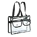 Clear Tote Bag for Cosmetic, PVC Bolsa Transparent with Removable and Adjustable Shoulder Strap