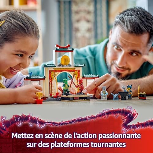 Ninjago Le Temple de Spinjitzu des Ninjas - Jeu de Construction avec 4 minifigurines et Un Dragon - Stimule Le Jeu de rôle - Idée de Cadeau pour garçons et Filles dès 4 Ans 71831