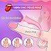 Clitoral Vibrator,Feelingirl 2 in 1 Tongue Vibrator and Vibrating Penis Ring with 10 Powerful Vibration Frequencies.USB Rechargeable Nipple Clitoris Stimulator Adult Oral Sex Toys for Couples and Wome