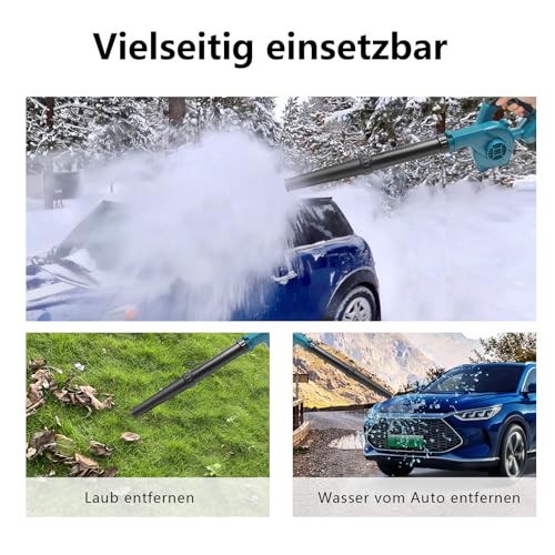 Waitley Battery Leaf Blower for Makita 18 V Battery, Wireless Leaf Blower with 189 km/h Air Speed, Variable Speed, Lightweight and Compact, without Battery and Charger